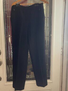 Larry Levine Stretch Womens Dress Pants Black Pockets Belt Loop - Size 10